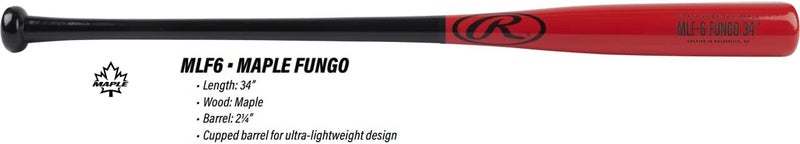 Rawlings | Maple FUNGO Training Bat | Baseball/Softball | Multiple Lengths | Multiple Colors - Image 3